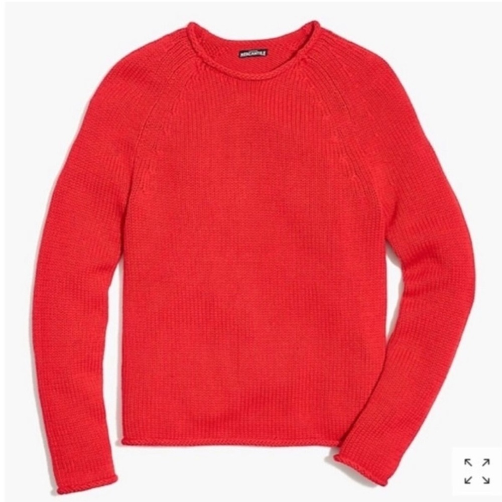 J. Crew Mercantile Rollneck Pullover Sweater in Red Size S